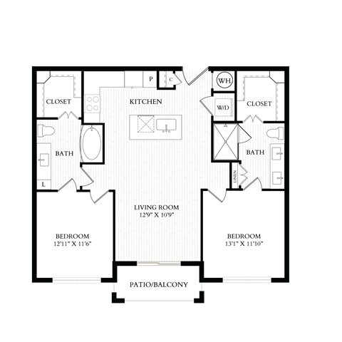 Aura 35Fifty Apartments 2D Floor Plan - B